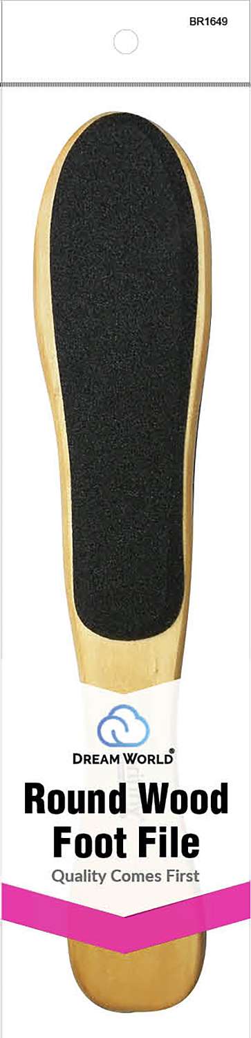 DREAM FOOT FILE ROUND WOOD HANDLE