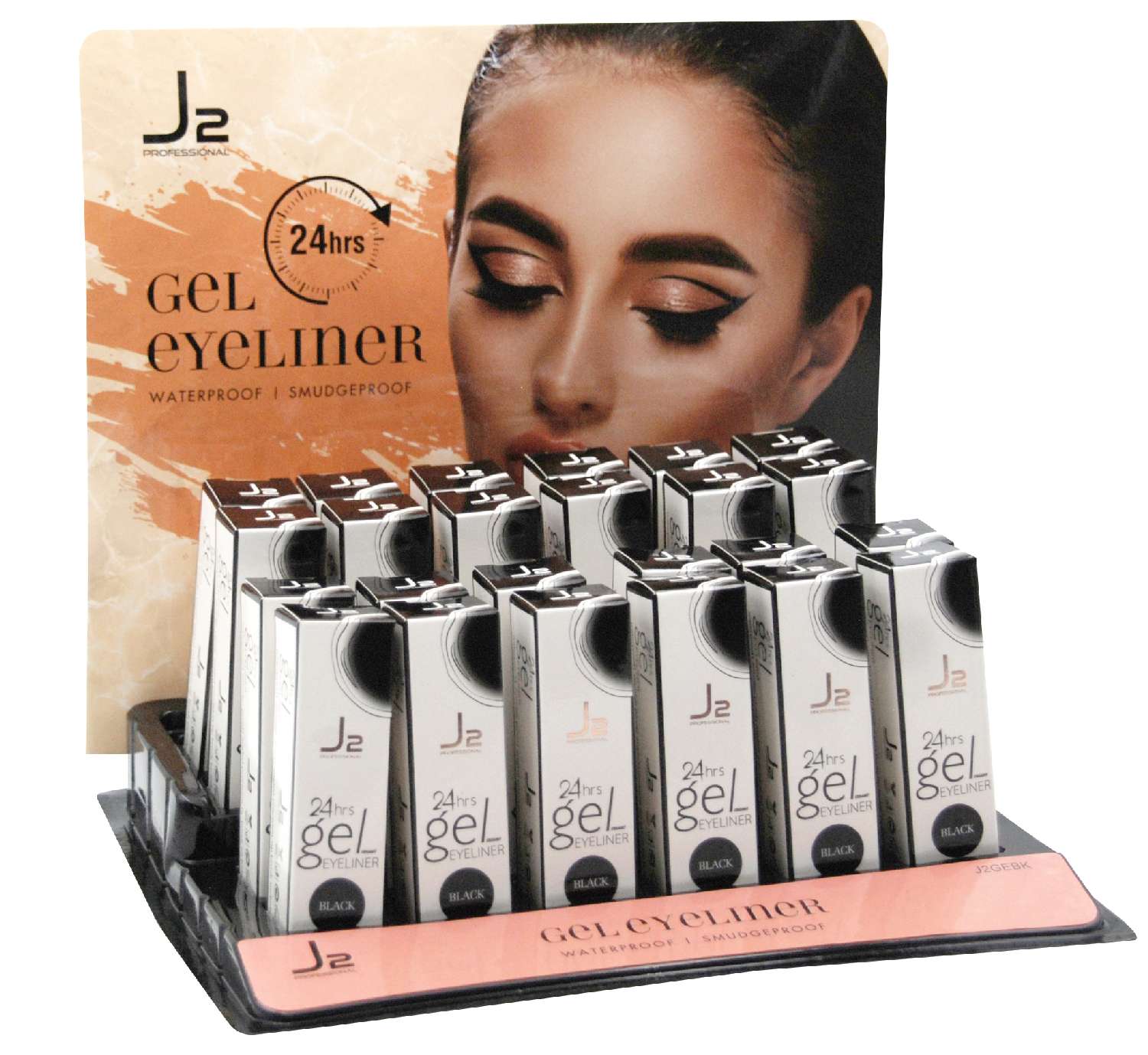 J2 GEL EYELINER 24PC black