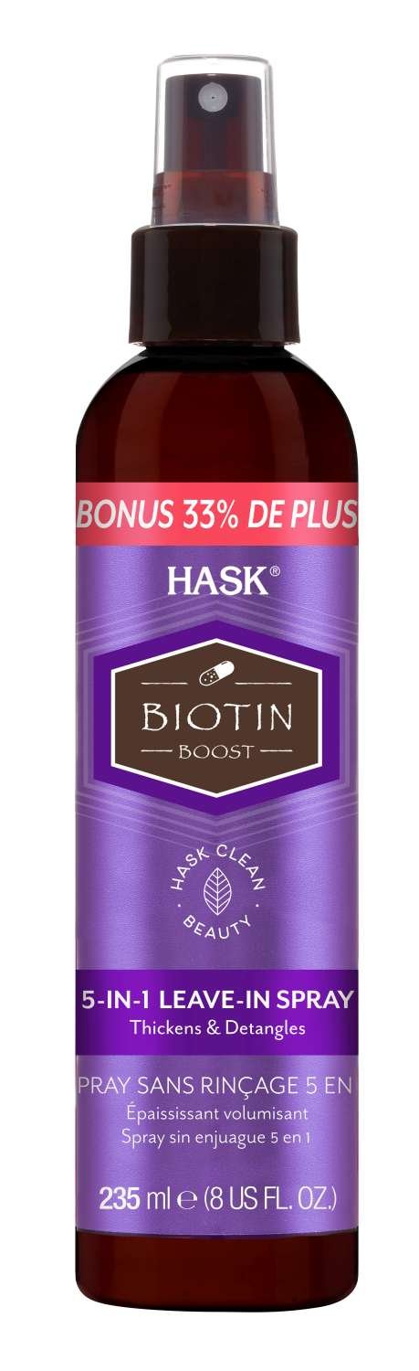 HASK LEAVE-IN SPRAY 5IN1 BIOTIN BONUS 8 OZ
