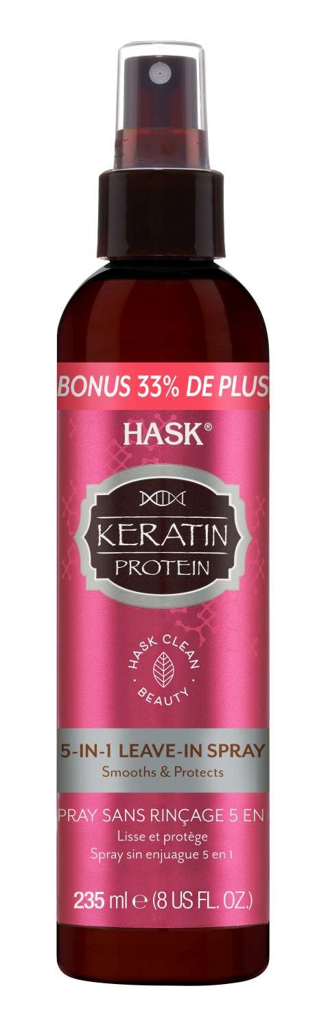 HASK LEAVE-IN SPRAY 5IN1 KERATIN BONUS 8 OZ