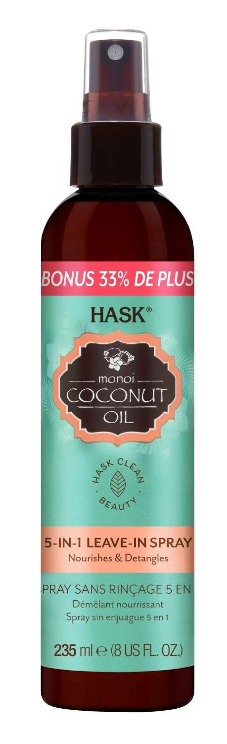 HASK LEAVE-IN SPRAY 5IN1 COCONUT BONUS 8 OZ