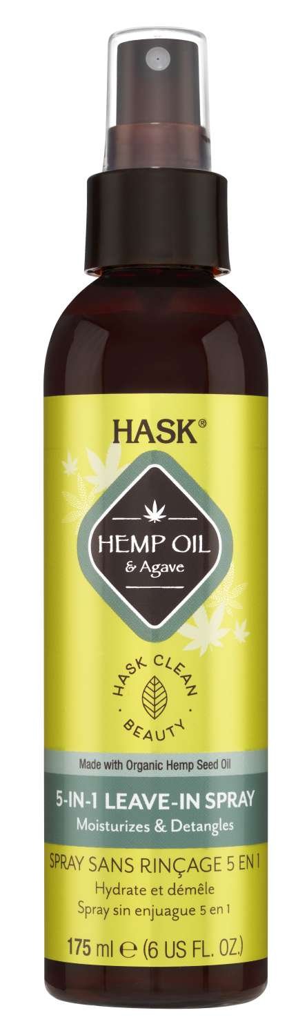 HASK LEAVE-IN SPRAY 5IN1 HEMP AND AGAVE 6 OZ