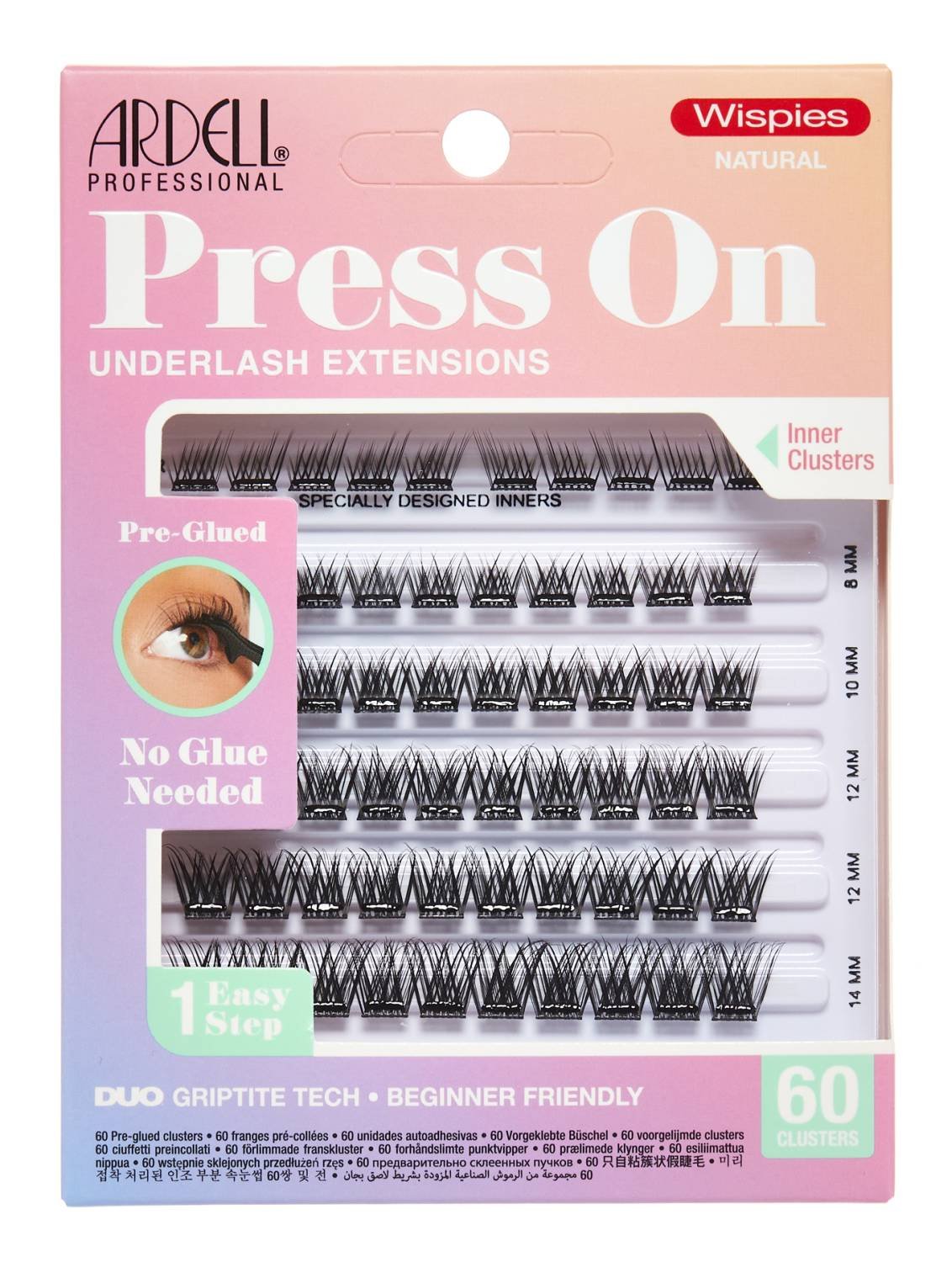 ARDELL PRESS ON 60PC WISPIES NATURAL