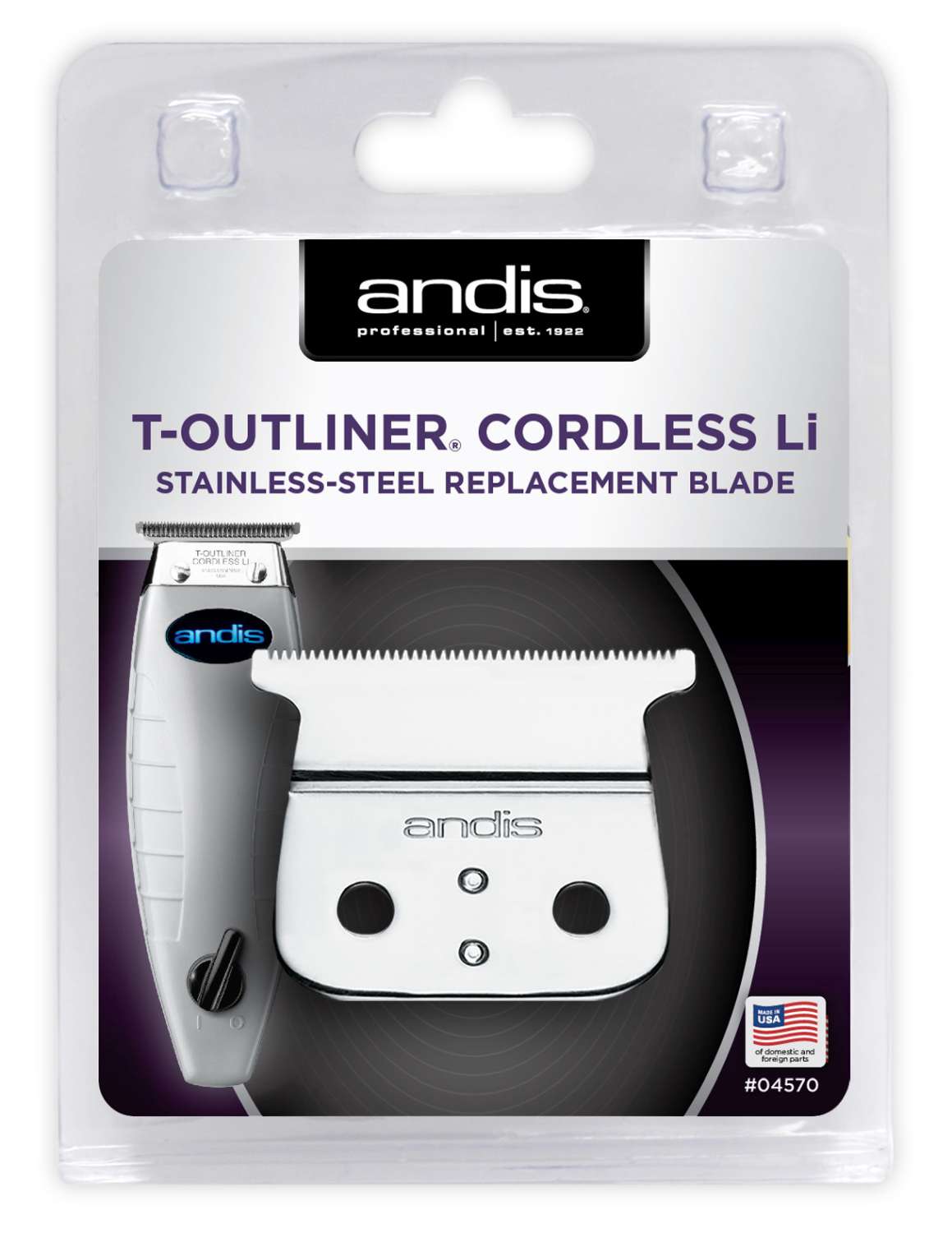 ANDIS BLADE T-OUT CORDLESS LI STAINLE-ST