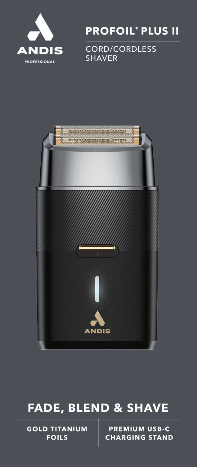 ANDIS SHAVER TS-3 PROFOIL PLUS II BLK CH