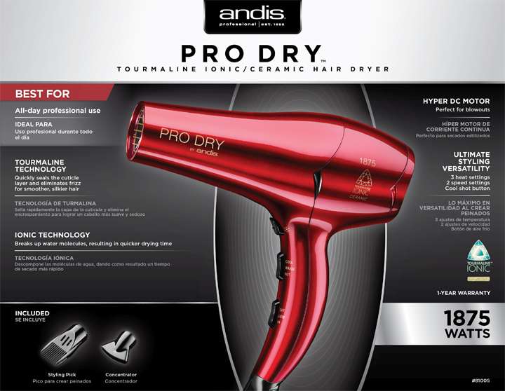 ANDIS DRYER PRO DRY DC RED
