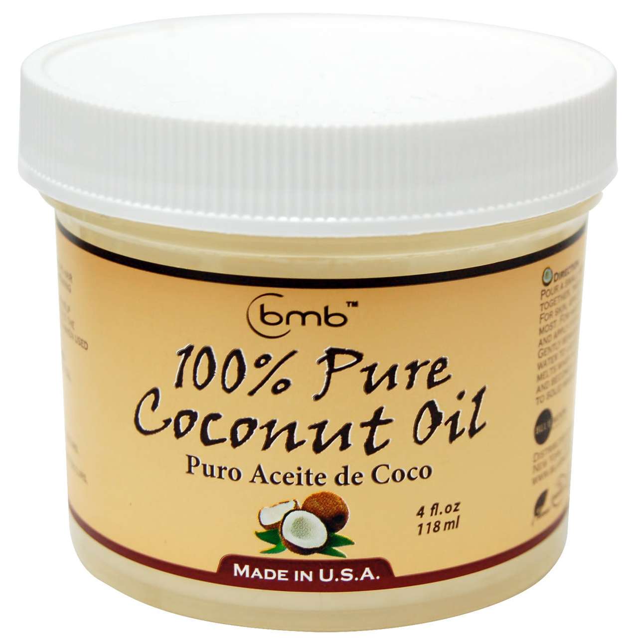 BMB 100PERC PURE COCONUT OIL 4 OZ