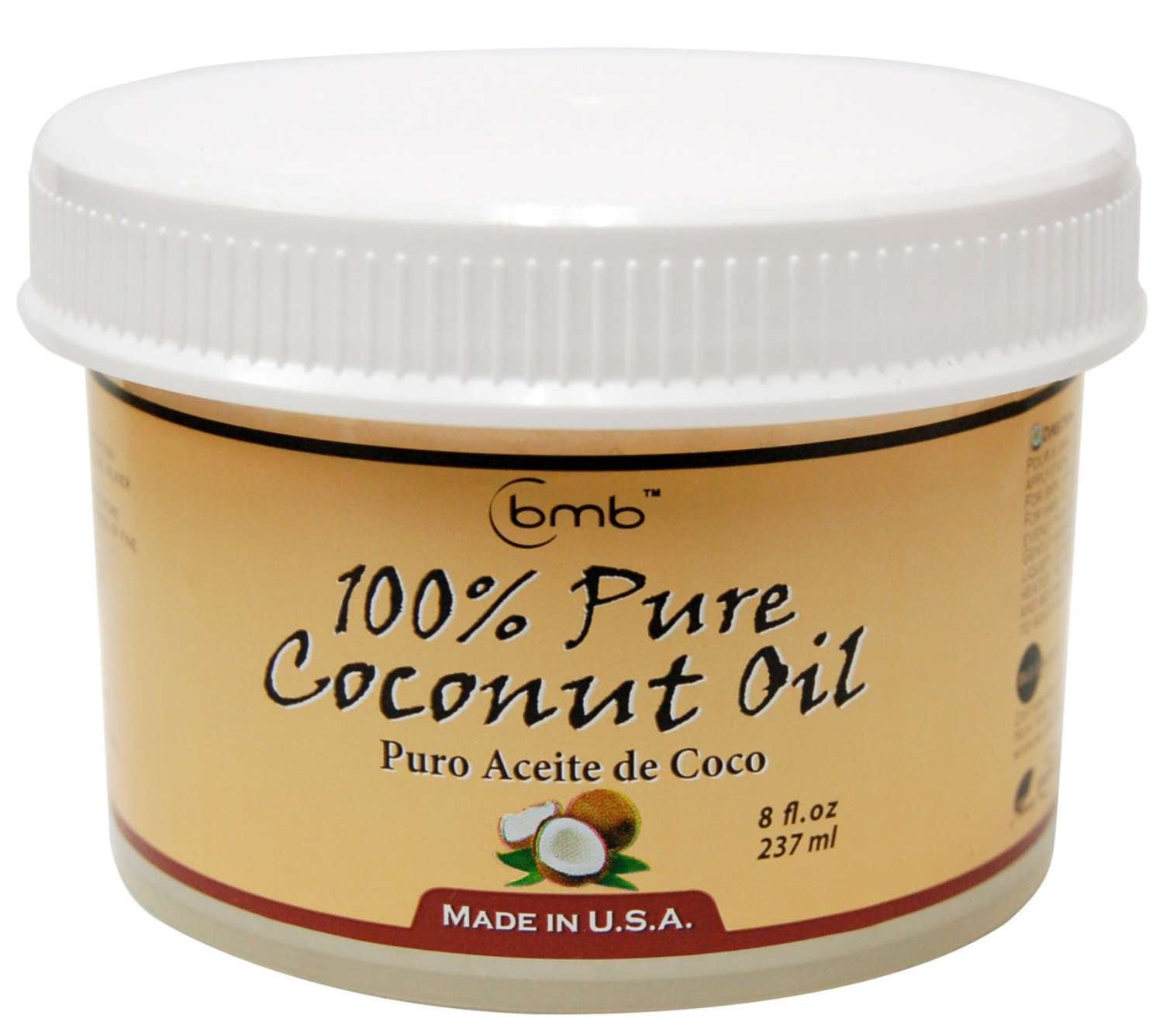 BMB 100PERC PURE COCONUT OIL 8 OZ