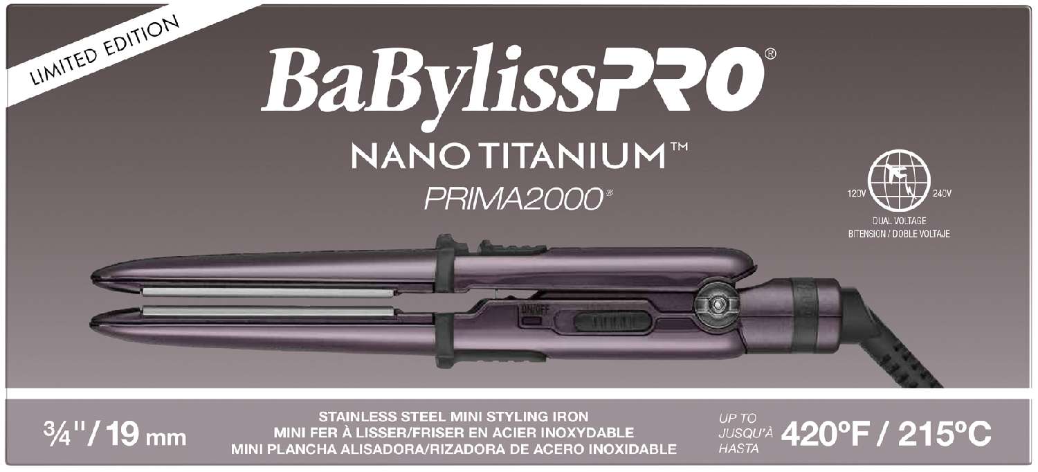 BABYLISS N/T F/IRON PRIMA2000 PURPLE L/E