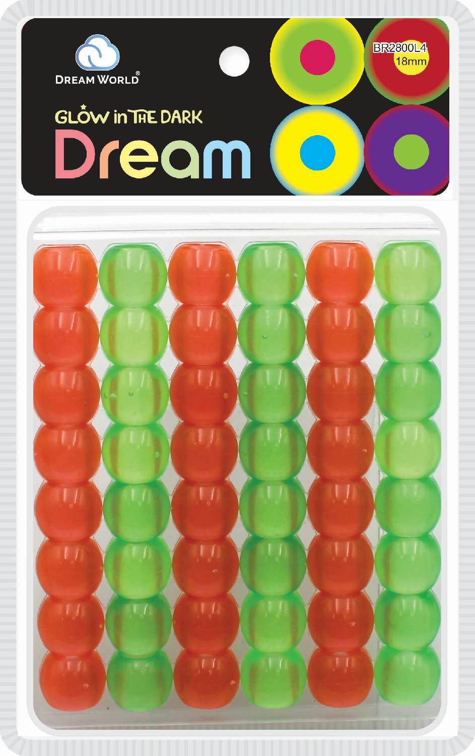 DREAM BEAD 18MM LUMINOUS 52PC