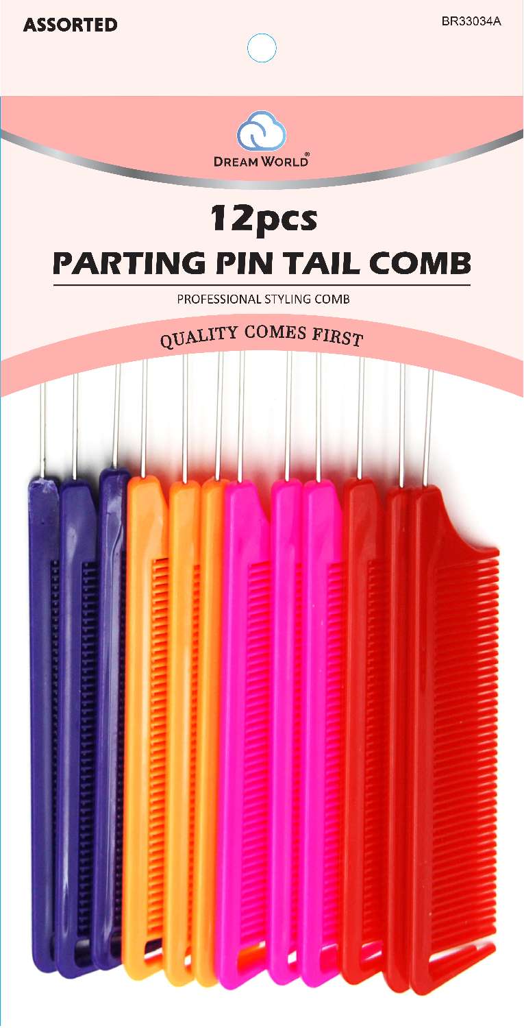 DREAM COMB BULK PARTING PIN TAIL 12PC