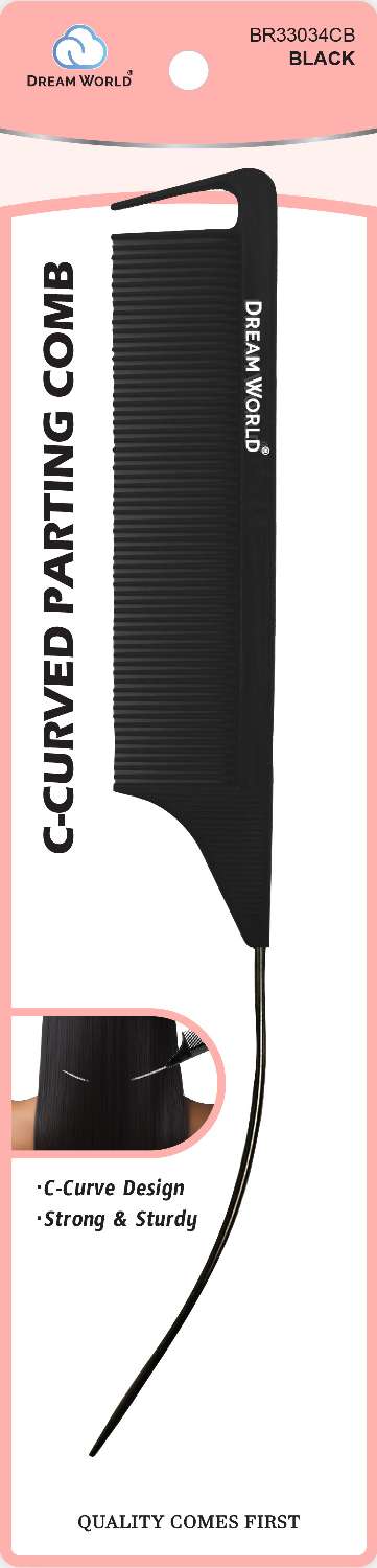 DREAM COMB C-CURVED PARTING COMB BK