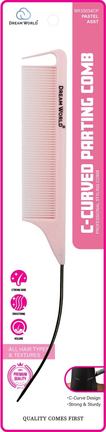 DREAM COMB C-CURVED PARTING COMB PASTEL