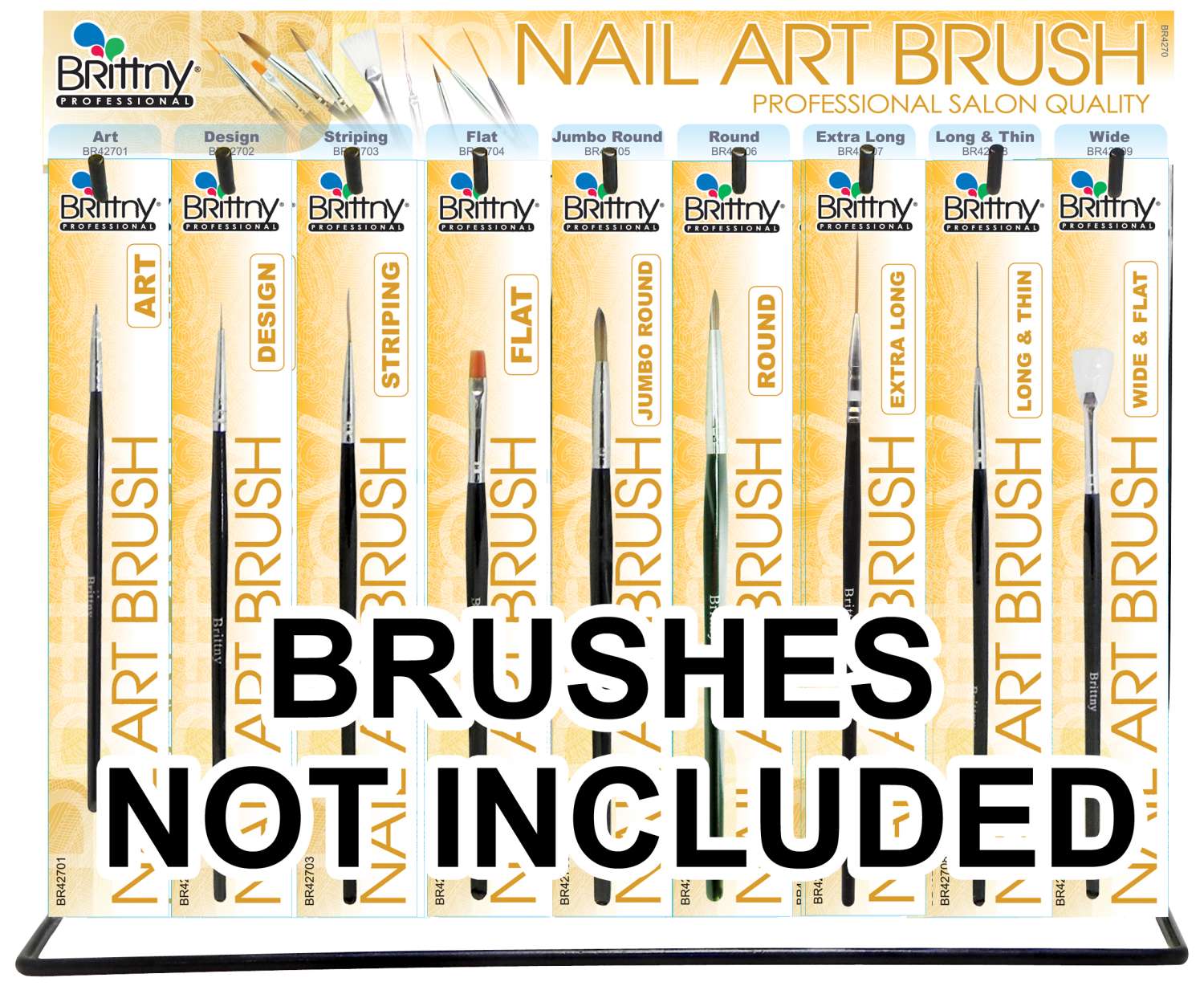 BR NAIL ART BRUSH DISPLAY ONLY