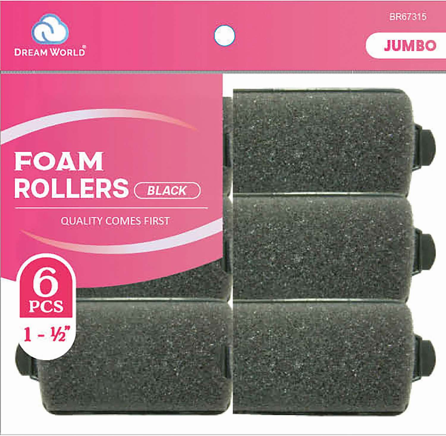 DREAM ROLLER FOAM-BK 6CT JUMBO
