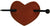 BRF HAIR STICK LEATHER HEART BROWN