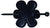 BRF HAIR STICK LEATHER FLOWER BLACK