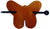 BRF HAIR STICK LEATHER BUTTERFLY BROWN