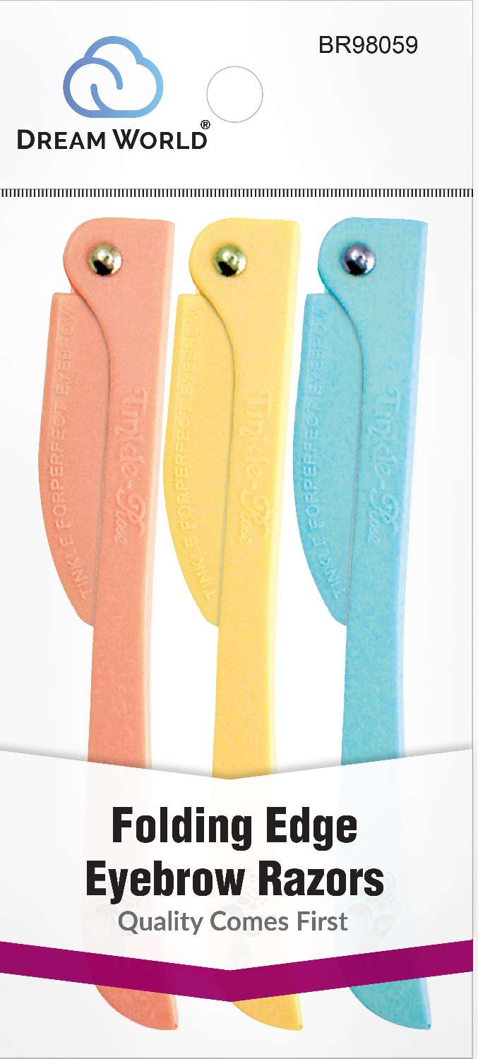 DREAM EYEBROW RAZOR FOLD UP 3PC/PK