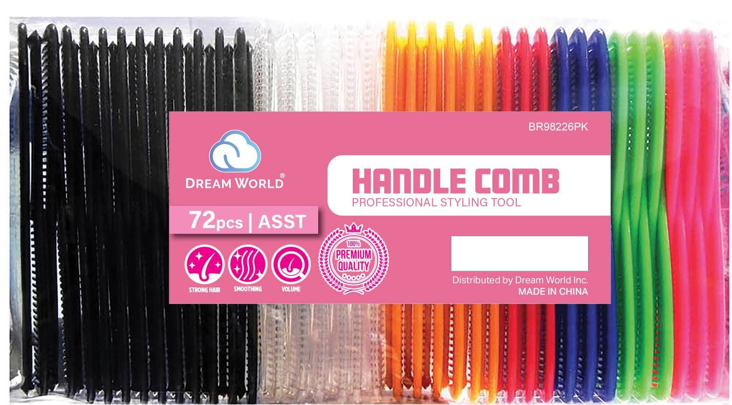 DREAM COMB BULK HANDLE 72PC/PK