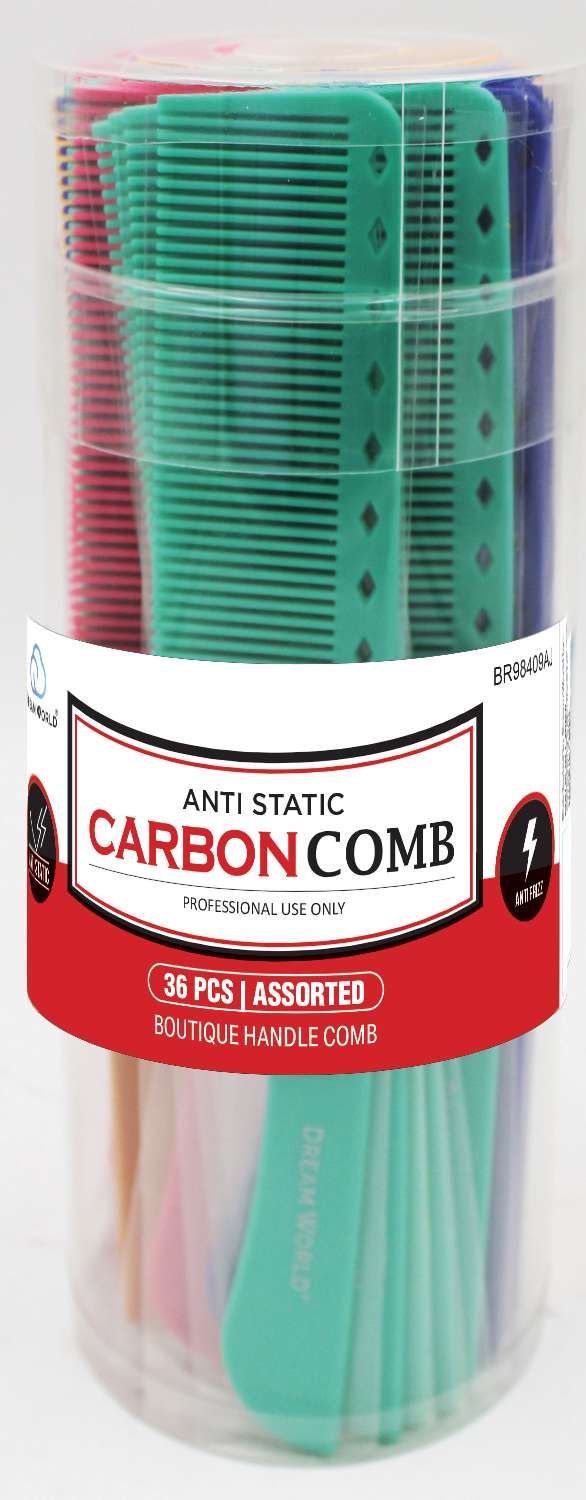 DREAM COMB CARBON HANDLE 36PC/JR