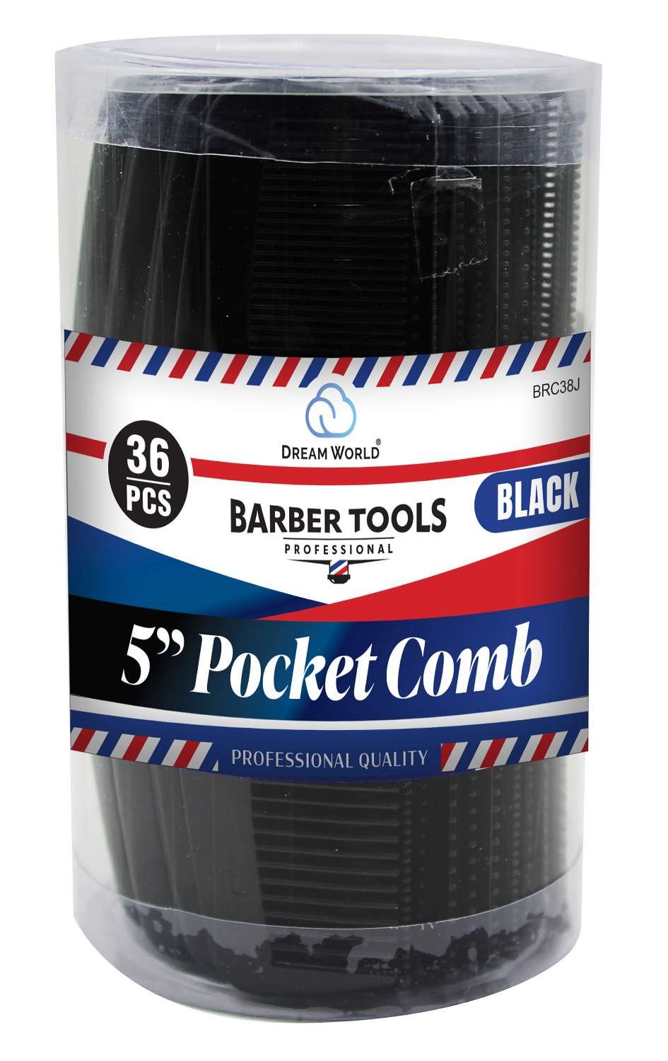 DREAM COMB 5 IN POCKET 36PC/JR BLACK