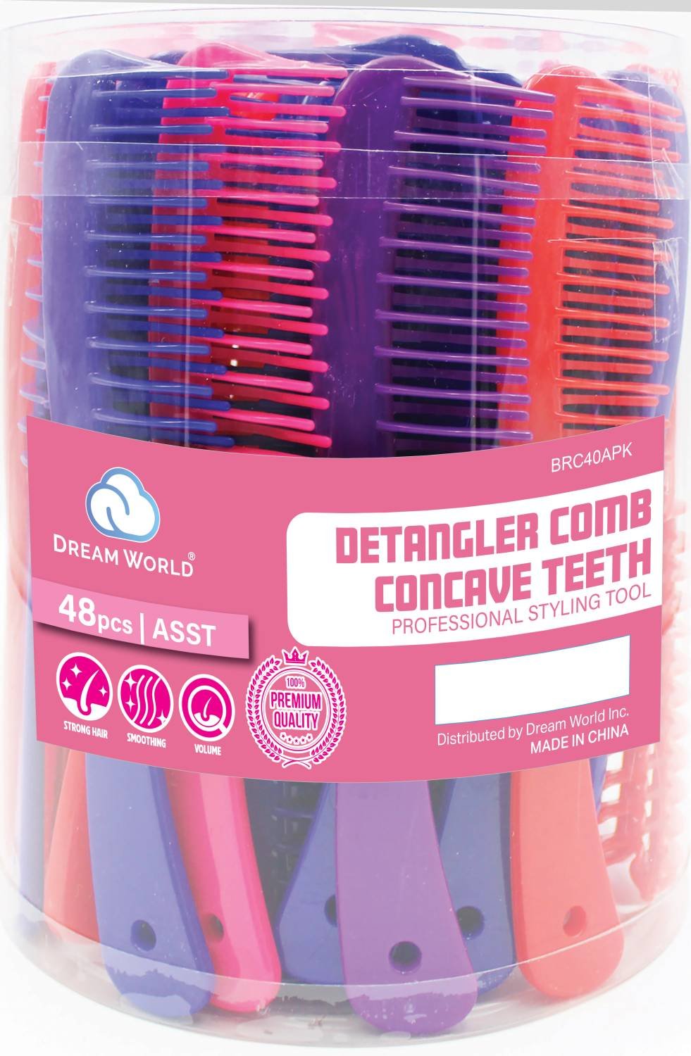 DREAM COMB DETANGLER 48PC/JR