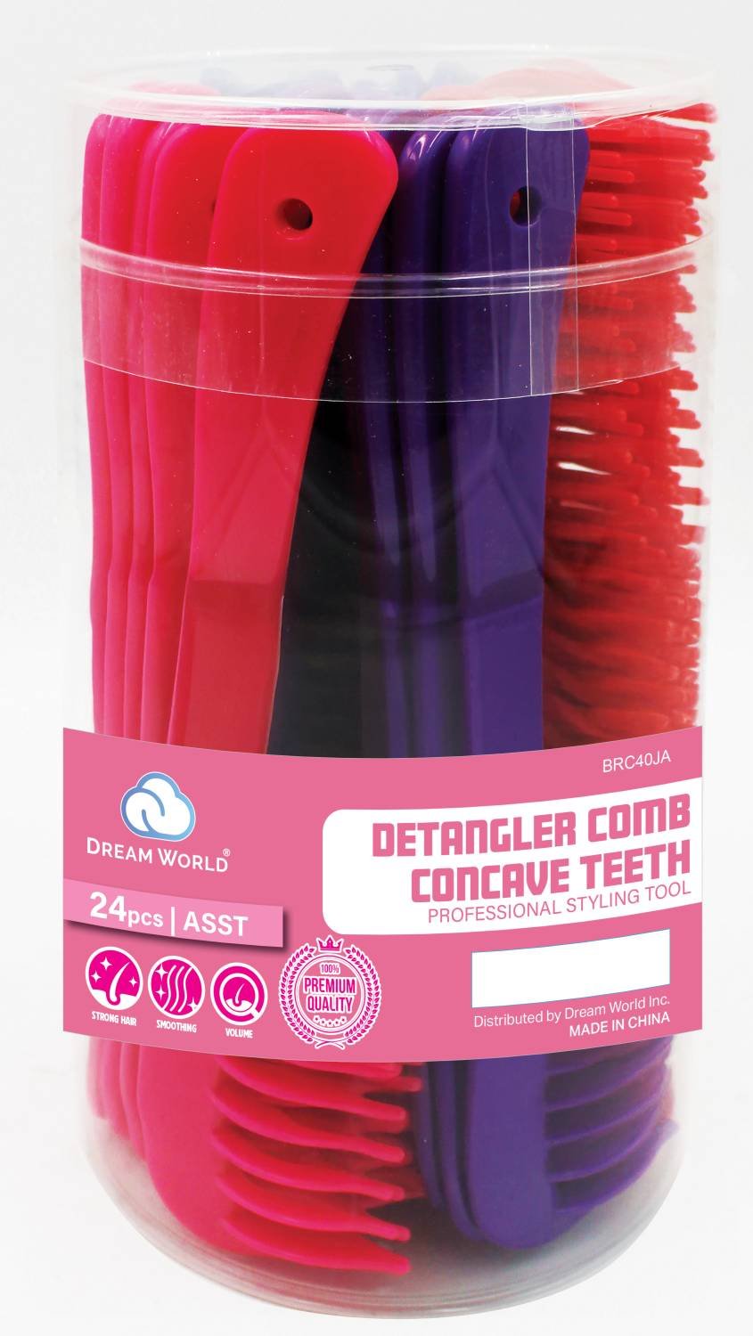 DREAM COMB DETANGLER 24PC/JR
