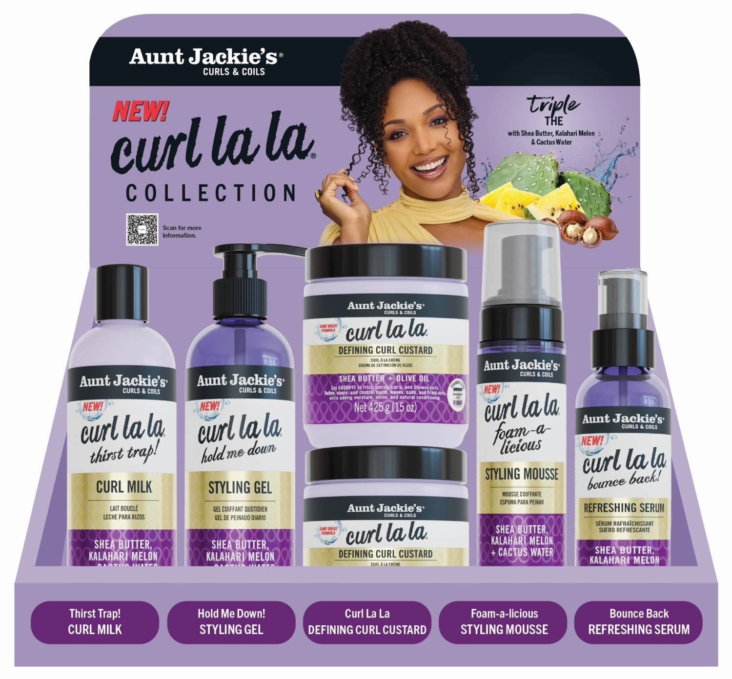 AUNT JACKIE CURL LA LA 20 PC DISPLAY