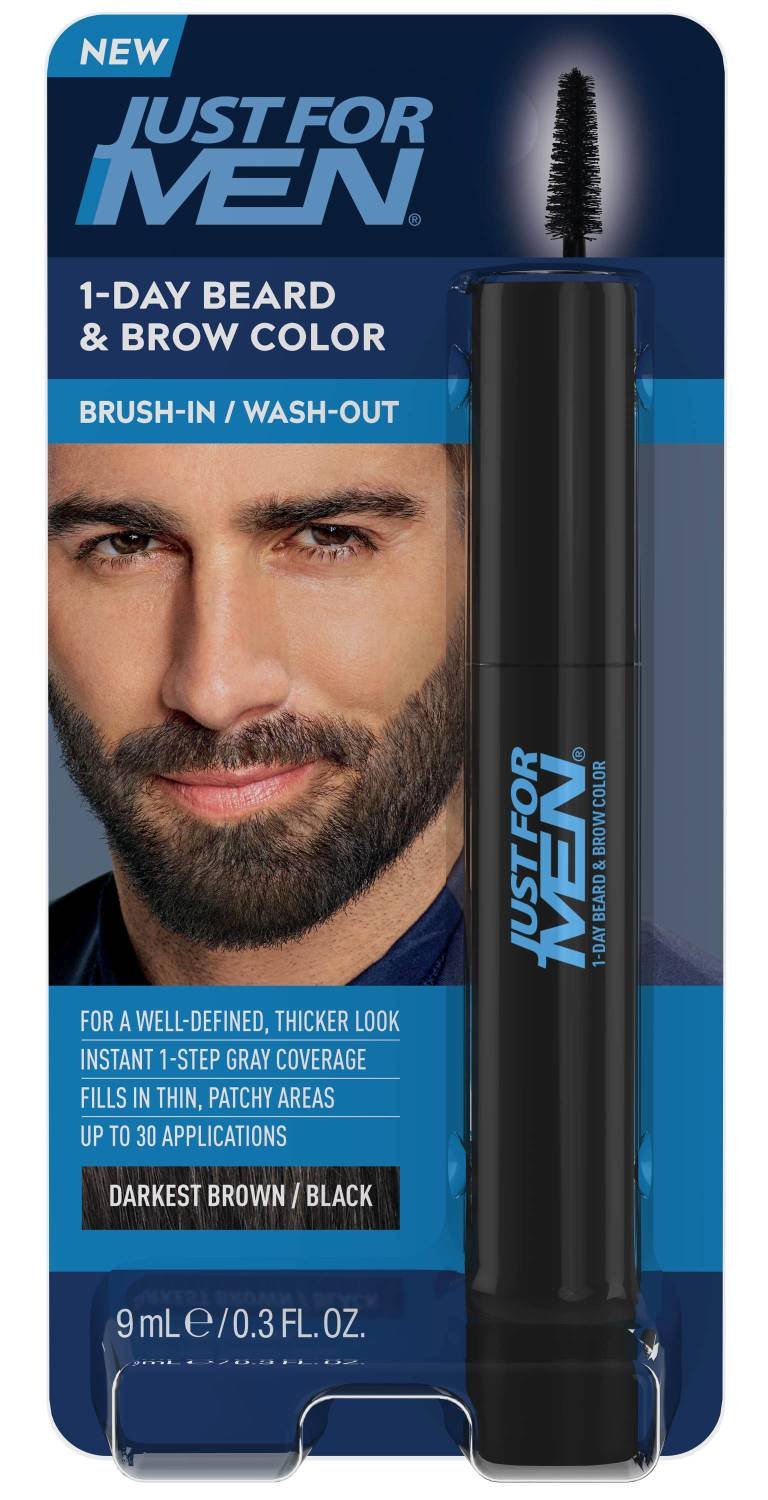 JFMEN 1 DAY BEARD & BROW [DARKEST BROWN] 0.3 OZ