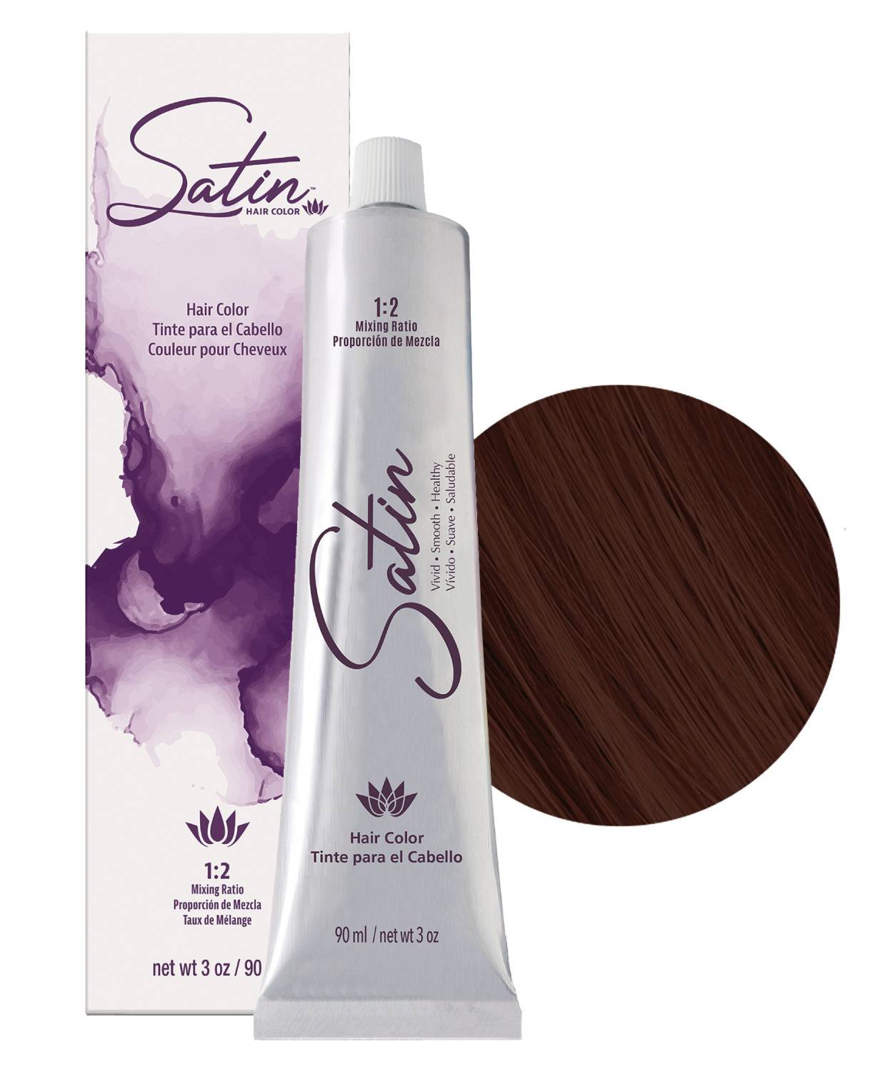 SATIN H/C 5MV MAHOGANY VIOLET CHESTNUT