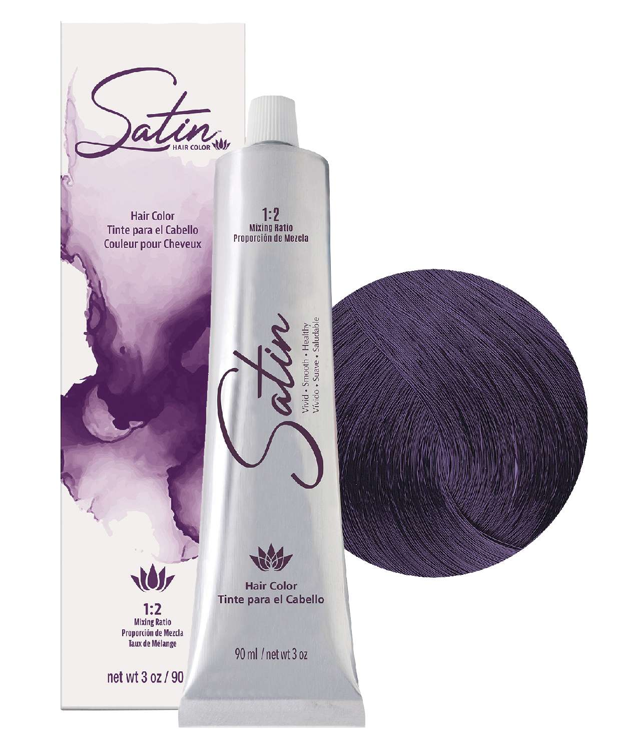 SATIN H/C BOLD 4P PURPLE