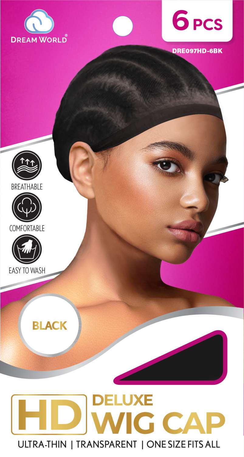 DREAM W-WIG CAP HD 6PC BLACK