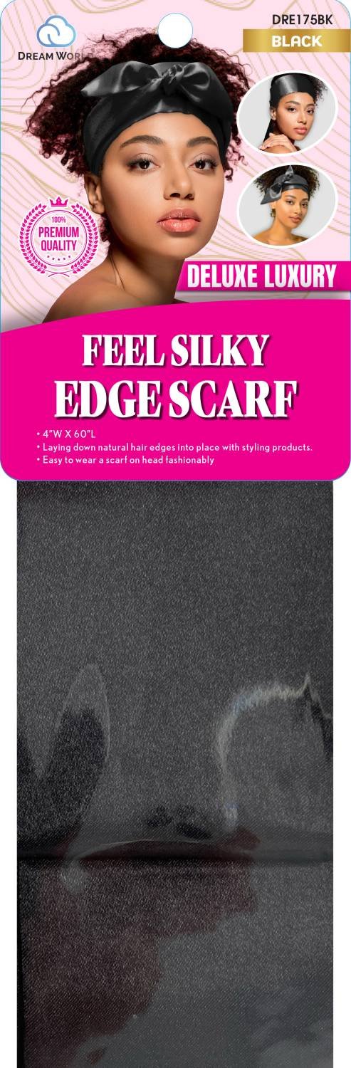 DREAM W-SCARF SATIN EDGE BK