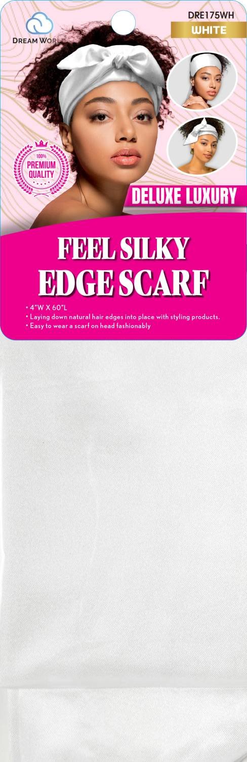 DREAM W-SCARF SATIN EDGE WH