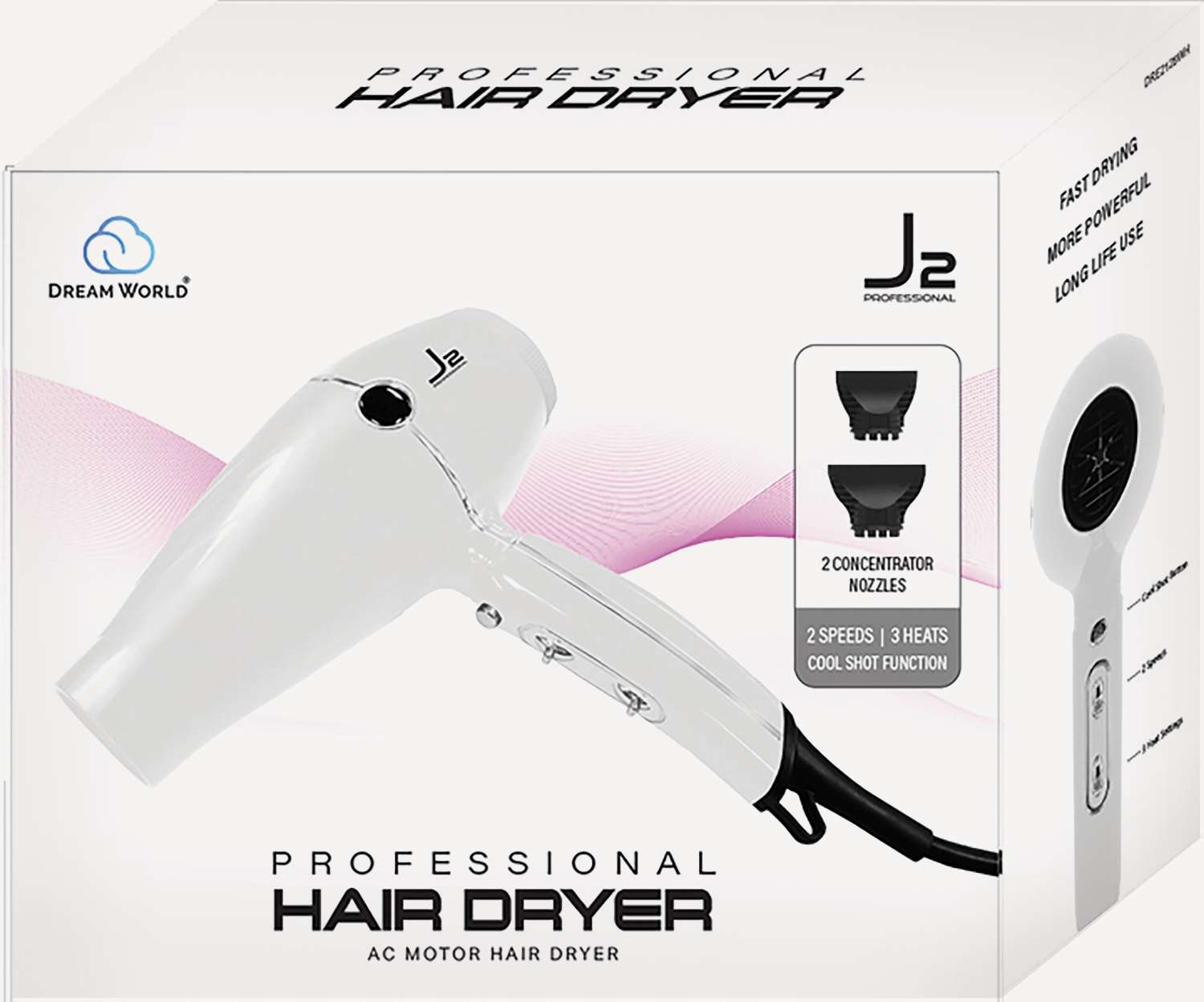 J2 H/T DRYER AC MOTOR WHITE