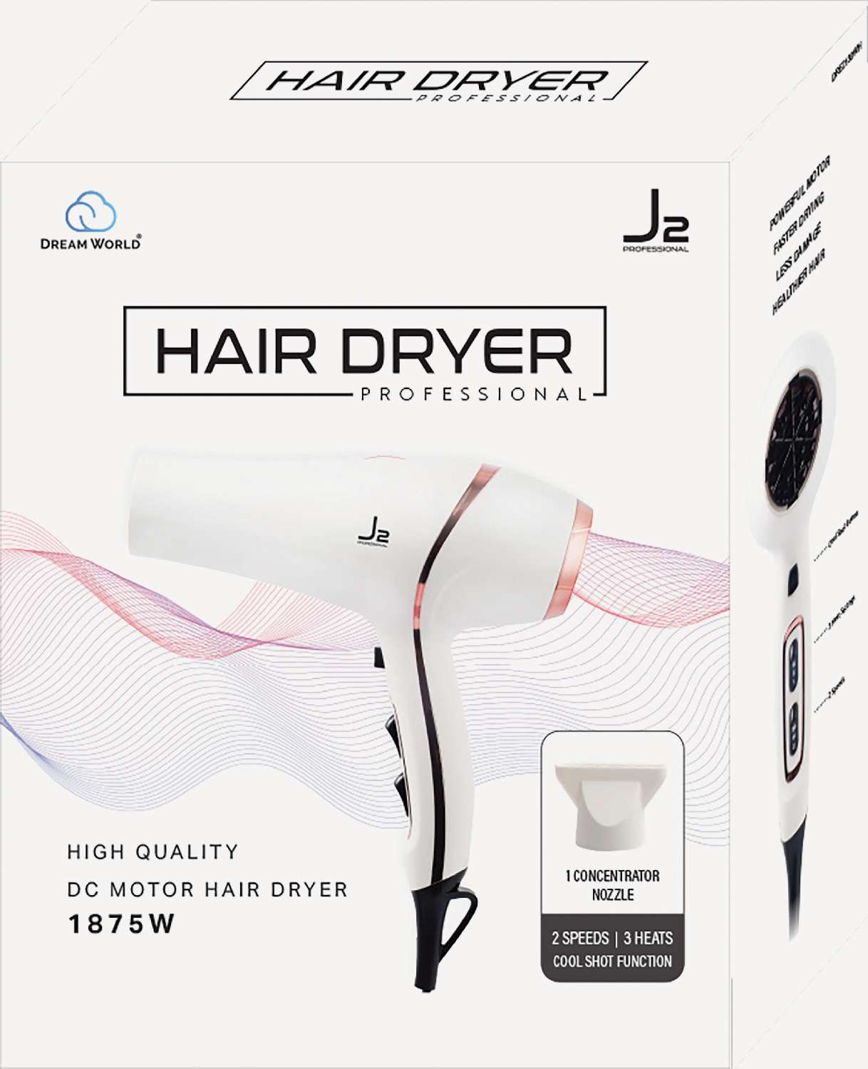 J2 H/T DRYER DC MOTOR WHITE