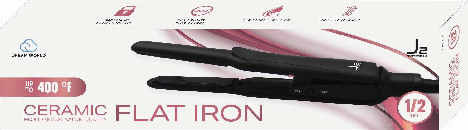 J2 H/T FLAT IRON CERAMIC 1/2 INCH