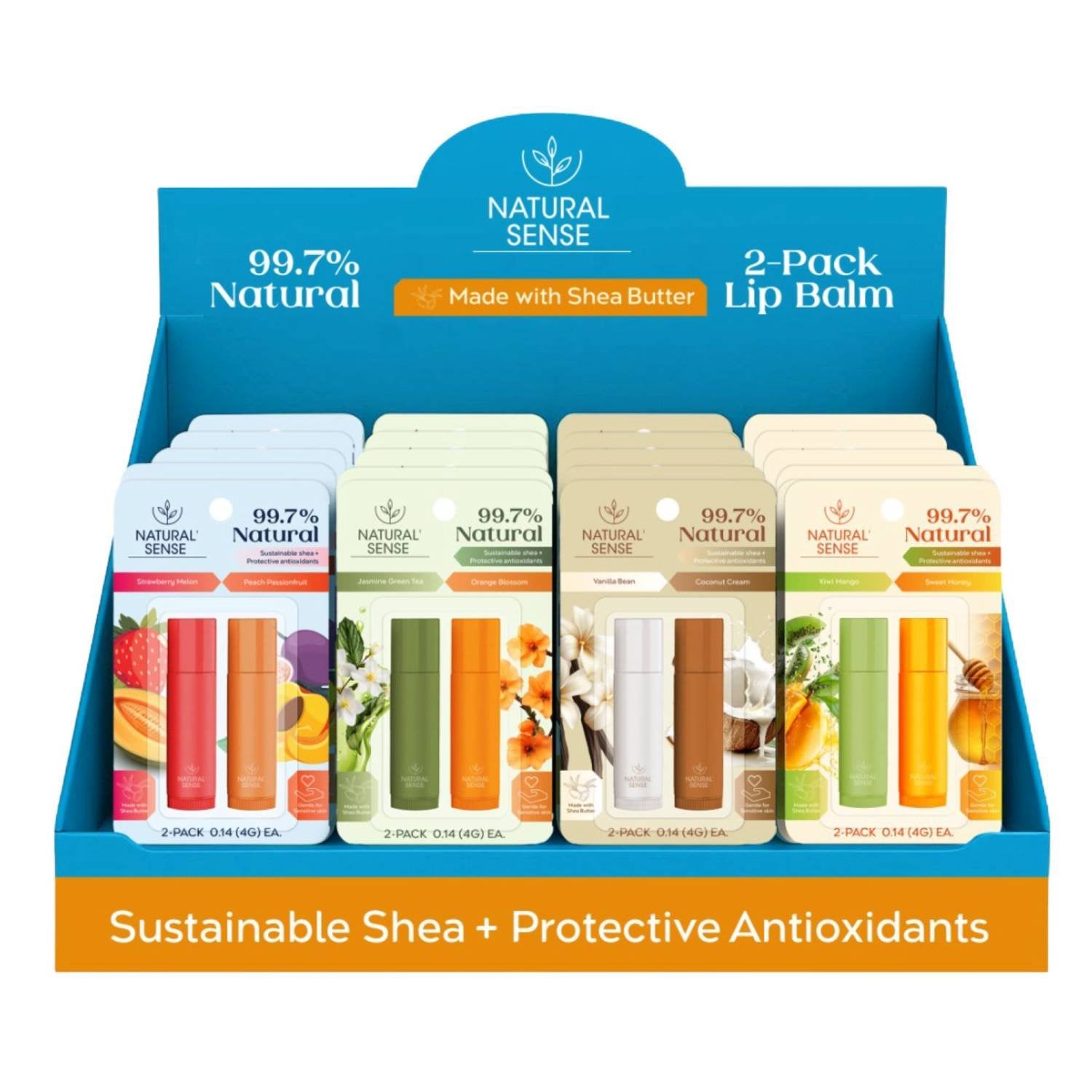 NATURAL SENSE LIP BALM .14OZ 2CT DISPLAY