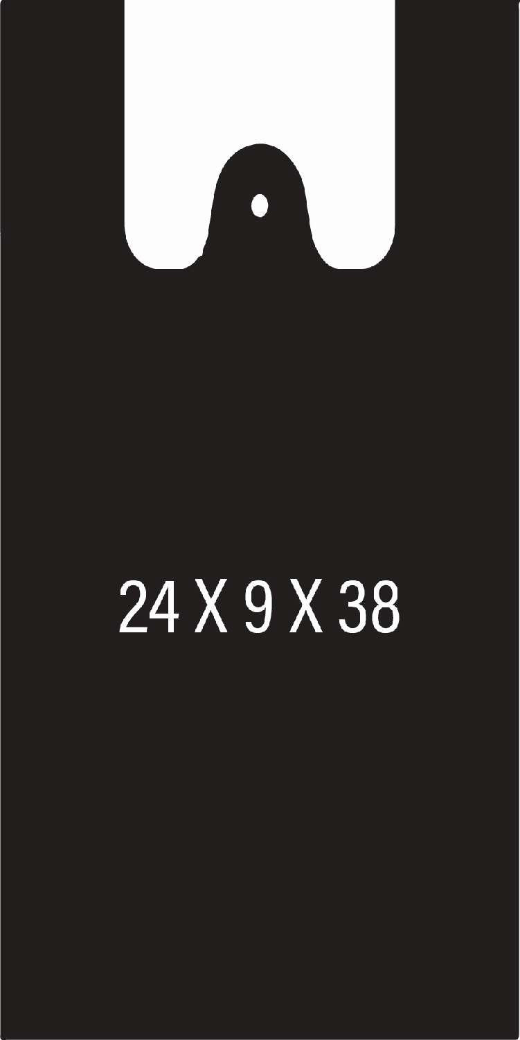 PLASTIC BAG BLACK 24X9X38-250PC NEW