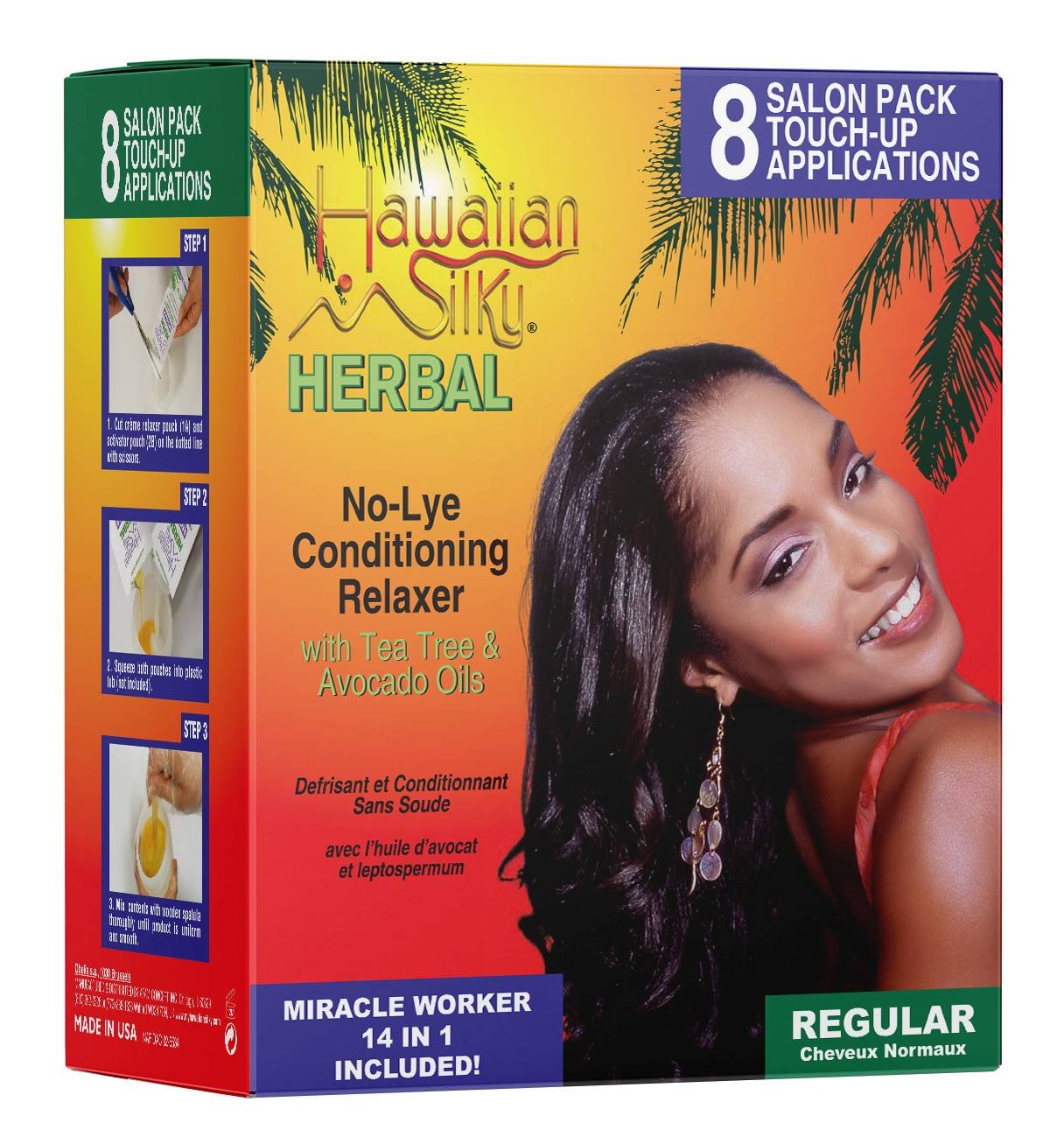 H/SILKY HERBAL NO-LYE KIT 8/APP REGULAR