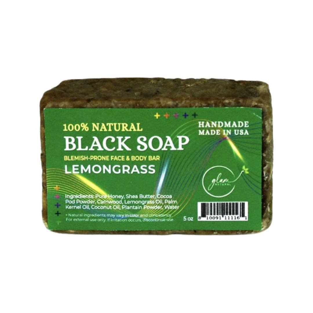 GLAM BLACK SOAP [LEMONGRASS] 5 OZ