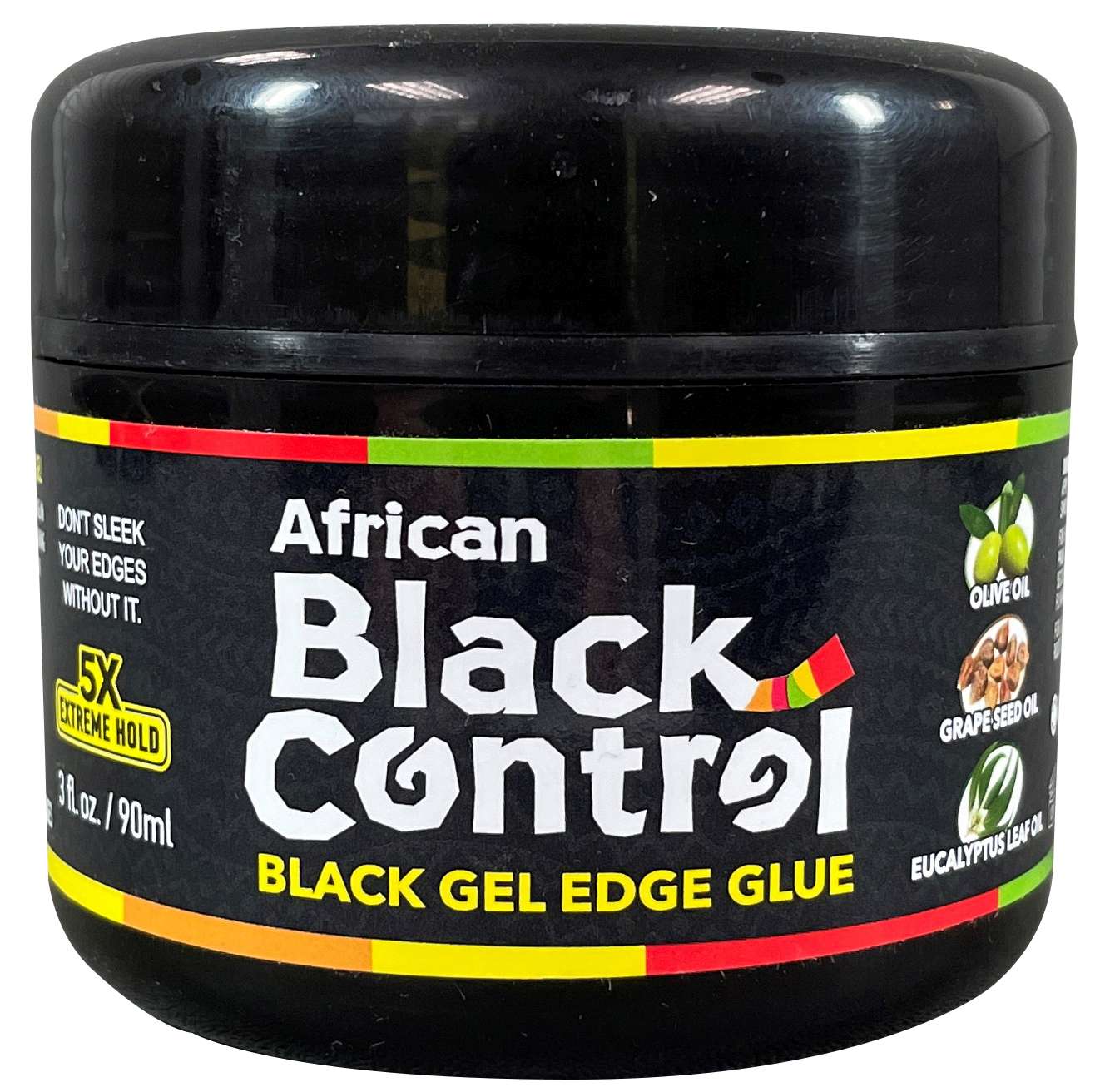 AFRICAN BLACK CONTROL EDGE GLUE 3 OZ