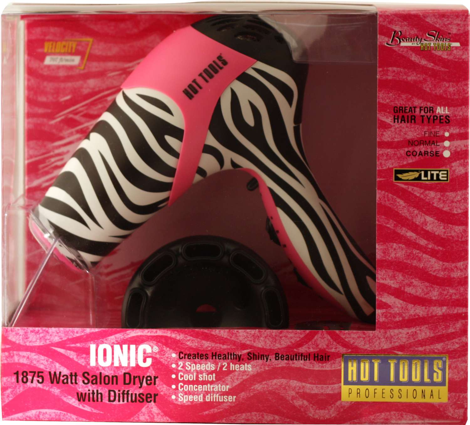 HOT TOOL DRYER ZEBRA PINK
