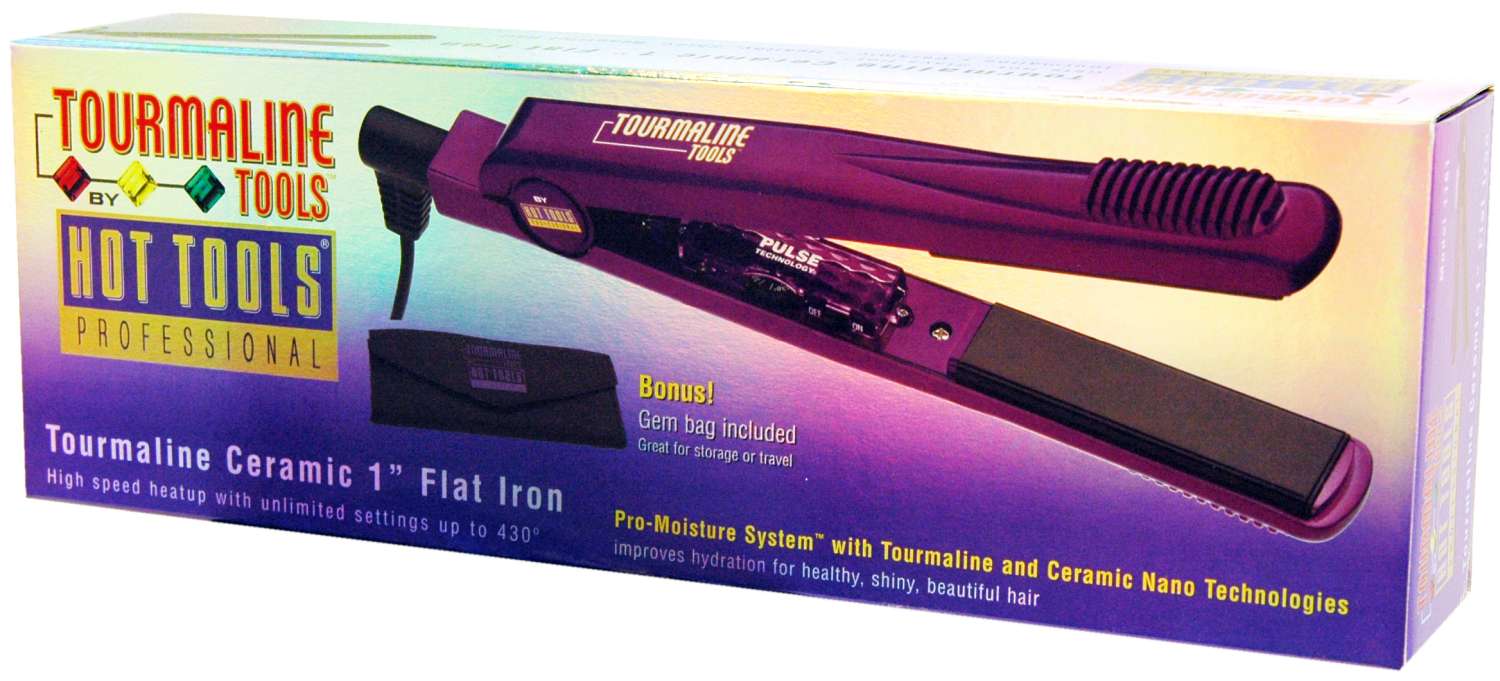 HOT TOOL FLAT IRON TOURMALINE 1 IN
