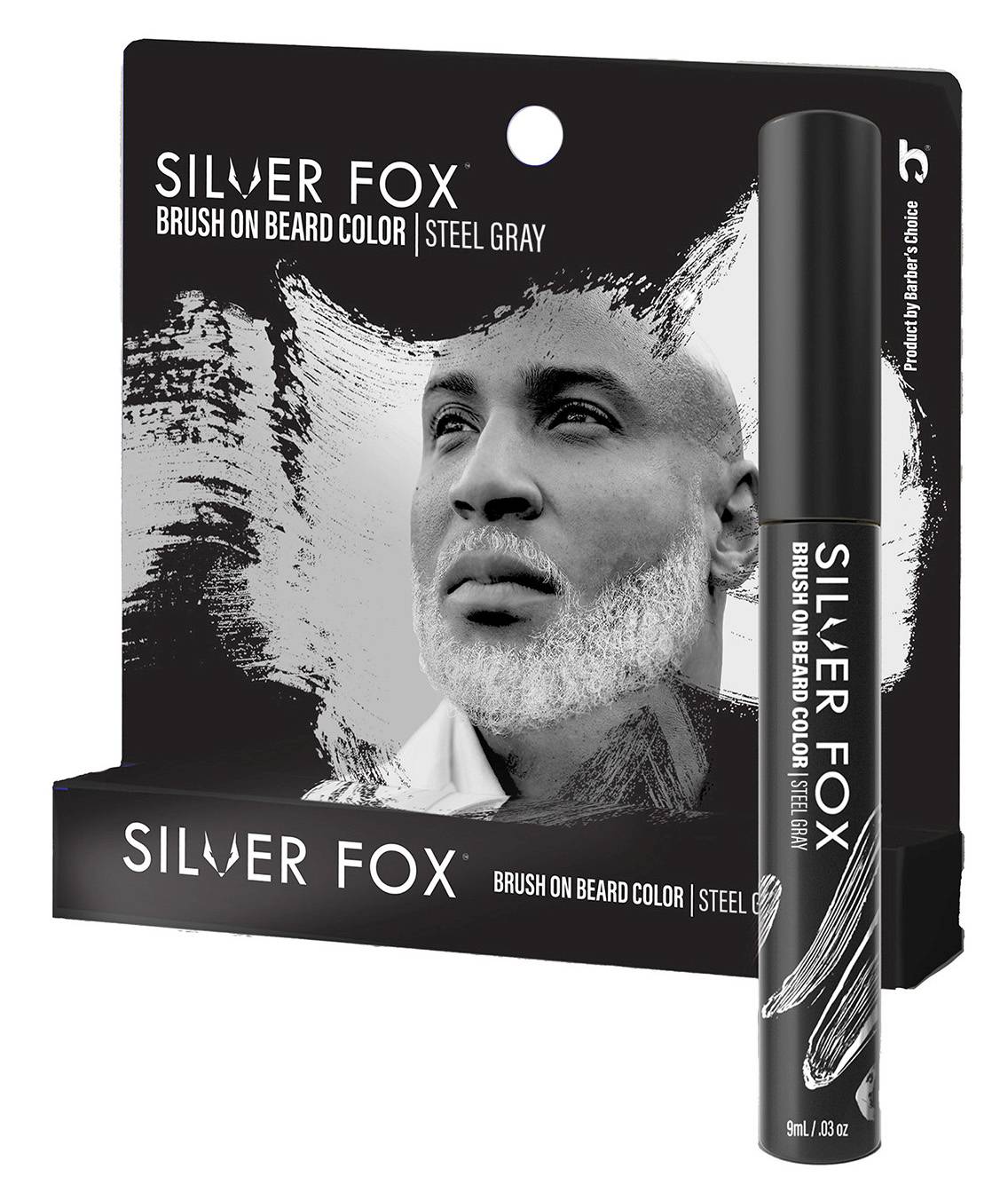 SILVER FOX BRUSH ON BEARD [STEEL GRAY]