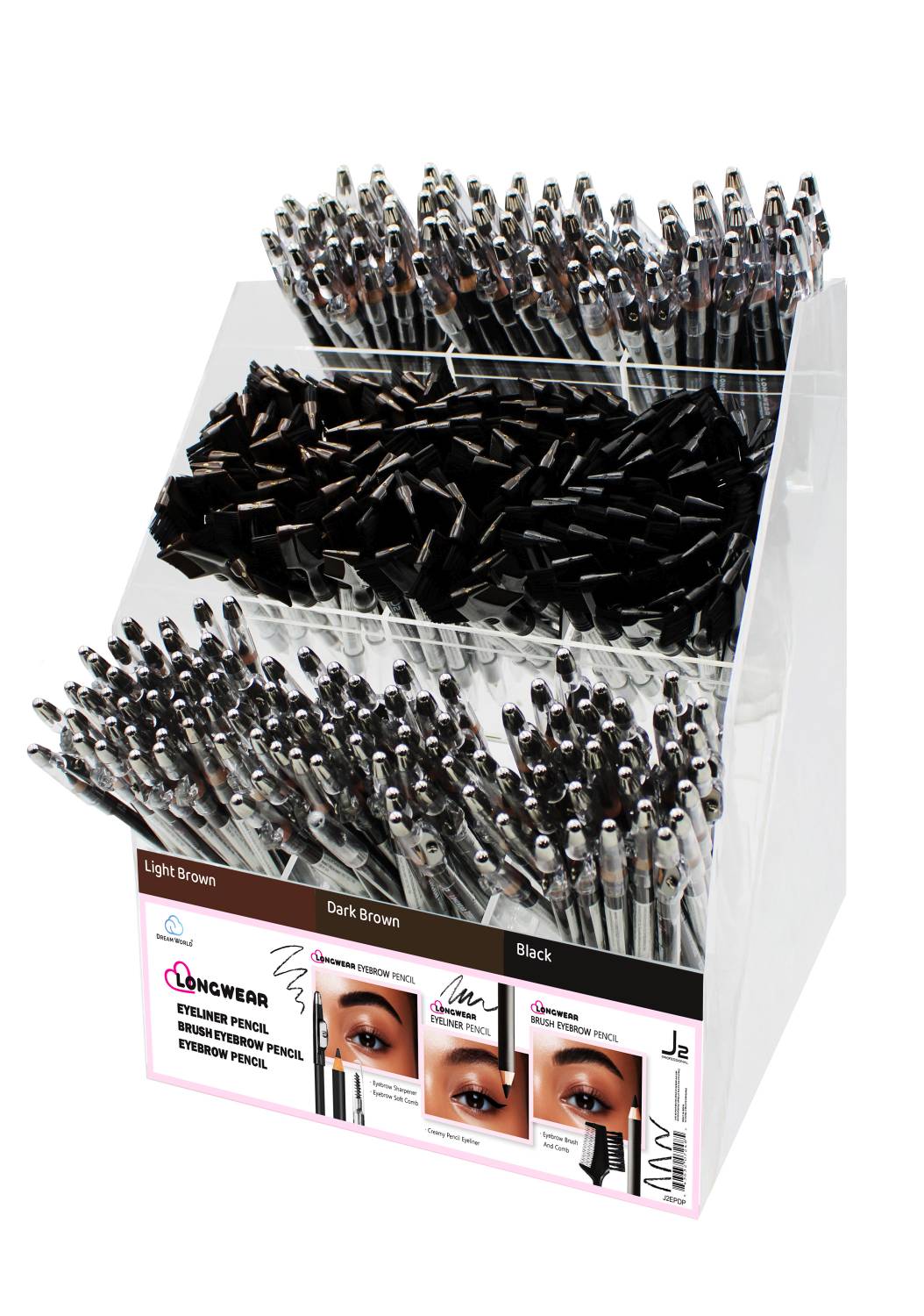 J2 EYELINER & EYEBROW PENCIL 288PC SET