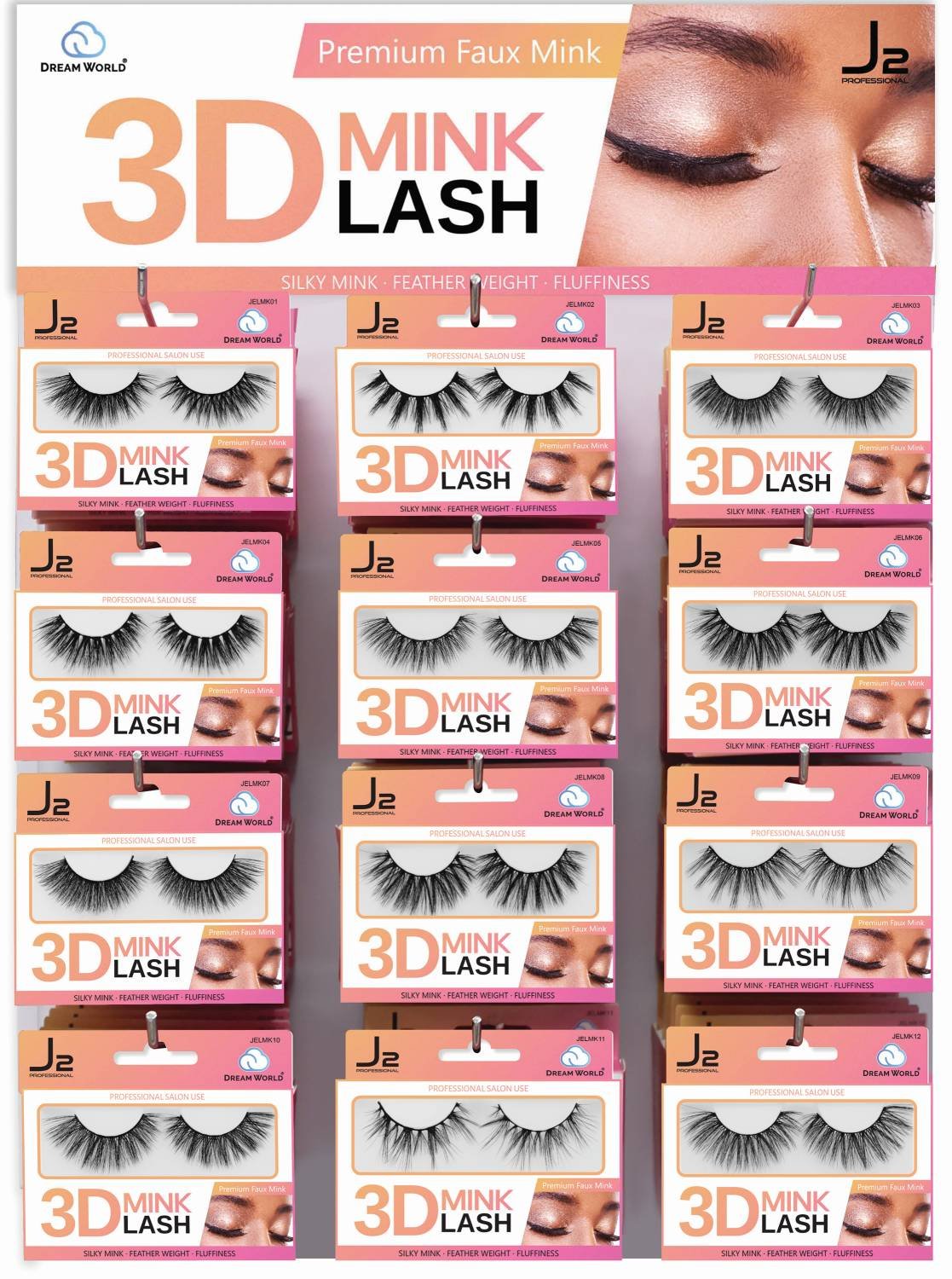 J2 EYELASH 3D MINK DISPLAY