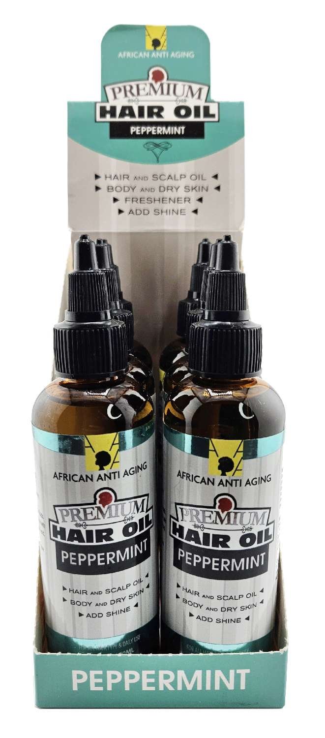 AAA PREMIUM HAIR OIL [PEPPERMINT] 6/DP 3.38 OZ