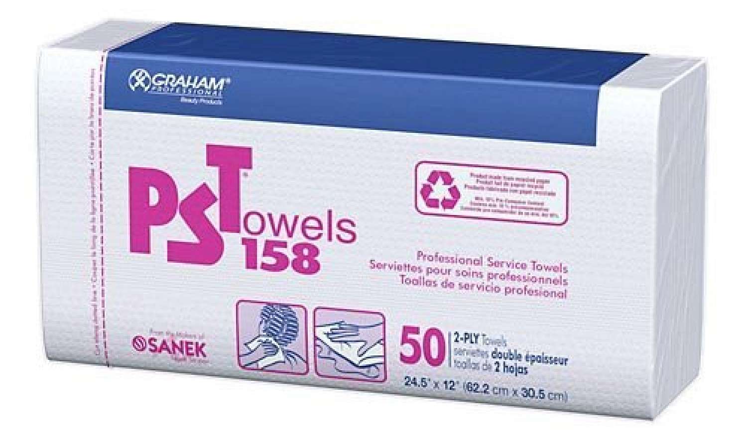 SANEK PSTOWELS 158 2PLY 50CT/PK